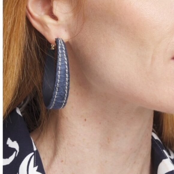 Chico's Jewelry - CHICO's Jute Front to Back Hoop Earrings